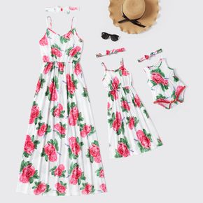 Floral Print Sling Matching Midi Dresses