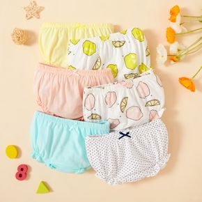 Toddler Girl Fruit Polka dots Print Underwear