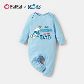 smurfs Baby / Mädchen 'Held dad' aus 100% Baumwolle Overall