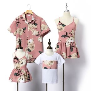 Floral Print Family Matching Short Sleeve Tops