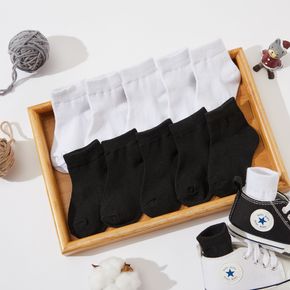 5-pairs Baby / Toddler Solid Socks