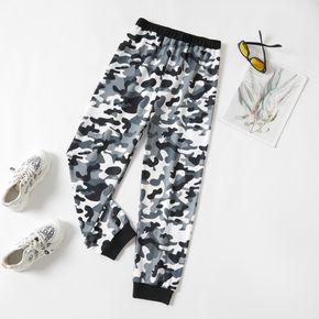 Kid Boy Camouflage/Letter Print Elasticized Casual Pants Sporty Sweatpants