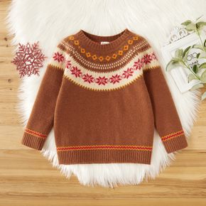Toddler Boy Geo Pattern Casual Sweater