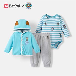 PAW Patrol Little Boy Stripe Cotton Hooded Jacket Bodysuit and Pants