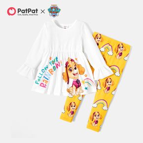 PAW Patrol 2-piece Toddler Girl Graphic Top and Rainbow Allover Pants Sets
