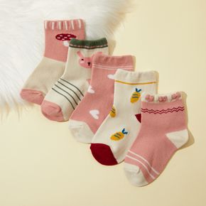 Baby / Toddler / Kid 5-pack Rabbit Print Socks