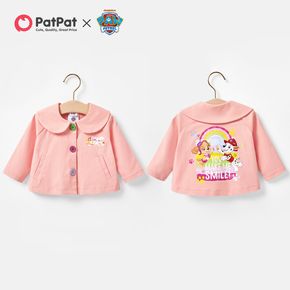 PAW Patrol Little Girl Rainbow Lapel Pink Coat