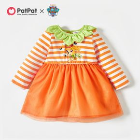 PAW Patrol Little Girl Halloween Stripe and Mesh Dress