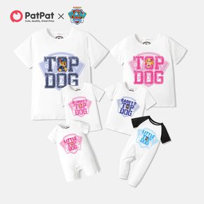 PAW Patrol Family Matching 'TOP DOG' Print Cotton Tees and Romper
