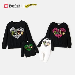 Gigantosaurus Hearts and Dinos Cotton Family Matching Sweatshirts and Jumpsuits
