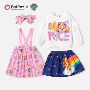 PAW Patrol Toddler Girl Rainbow and Skye Cotton Sweatshirt and Skirts