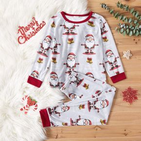 2pcs Kid Boy Christmas Santa Claus Festival Home Wear Pajamas Suit
