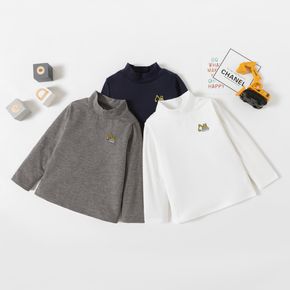 Toddler Boy Vehicle Print Mock Neck Long-sleeve Tee