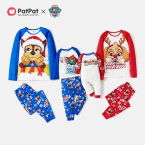 Paw Patrol große grafische Weihnachtsfamilie passende Pyjamas-Sets (schwer entflammbar)