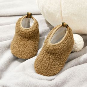 Baby / Toddler Brown Slip-on Plush Prewalker Shoes