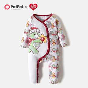 Care Bears Baby Christmas Front Buttons Graphic Jumpsuit