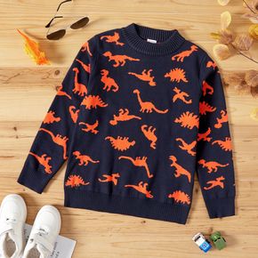 Kid Boy Animal Dinosaur Pattern Casual Sweater