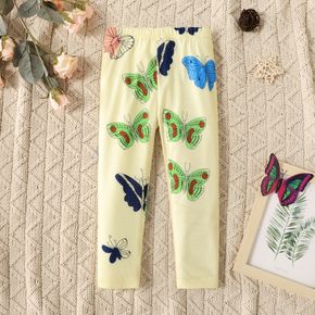 Toddler Girl Floral/Butterfly Print Elasticized Leggings