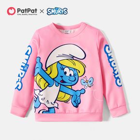Smurfs Kid Girl Big Graphic Pink Sweatshirt