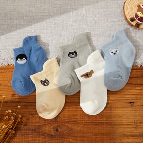 5-pack Baby/ Toddler's Animal Print Ribbed Sock