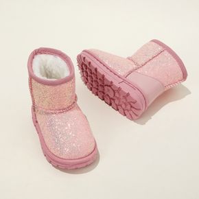 Toddler / Kid Pink Sequin Slip-on Fleece-lining Boots