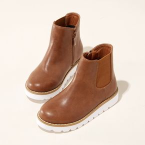 Toddler / Kid Brown Side Zipper Chelsea Boots