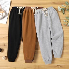 Toddler Boy Solid Color Casual Joggers Pants Sporty Sweatpants
