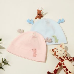 chapeau de couleur unie décor de wapiti de dessin animé de bébé de noël
