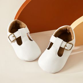 Baby / Toddler Solid Color Buckle Prewalker Shoes