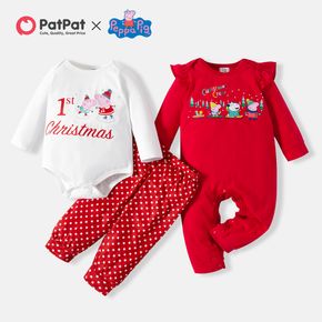 Peppa Pig Baby Sister Christmas Cotton Flounce Jumpsuit and Set