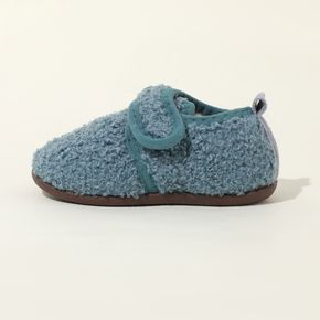 Toddler / Kid Blue Plush Velcro Closure Boots
