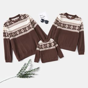 Christmas All Over Snowflake Print Family Matching Thickened Polar Fleece Long-sleeve Sweatshirts