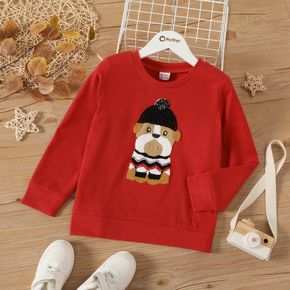Fashionable Kid boy Animal Embroidered Pullover Sweatshirt