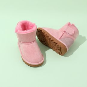 Toddler / Kid Pink Velcro Fleece-lining Boots