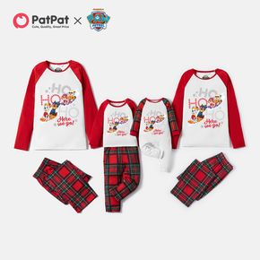 PAW Patrol Christmas HoHoHo Family Matching Pajamas Top and Plaid Pants Sets