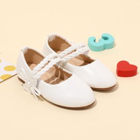 Toddler / Kid Minimalist White Braided Velcro Shoes