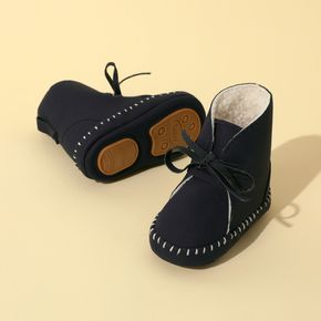 Baby / Toddler Top-stitching Royal Blue Fleece-lining Prewalker Shoes
