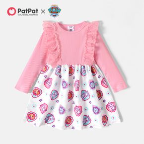 PAW Patrol Toddler Girl Colorblock Lace Frounce Cotton Dress