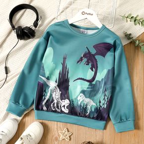 Kid Boy Animal Dinosaurier Print Pullover Sweatshirt