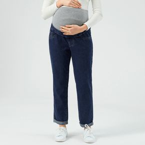 Maternity Cuffed Hem Straight Leg Jeans