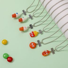 3-pack Simulation Ice Cream Food Pendant Necklace BFF Best Friends Forever Necklace Friendship Jewelry Gift