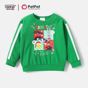 Looney Tunes Toddler Boy Green Christmas Cotton Sweatshirt