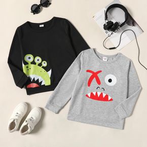 Kid Boy Casual Animal Print Pullover Sweatshirt