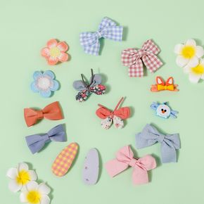7-pack Multi-style Cloth Hair Clip Hair Accessories for Girls