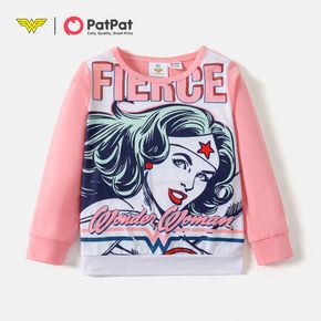 Wonder Woman Kid Girl Big Graphic Fierce Pullover Sweatshirt