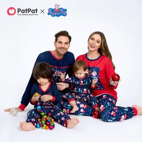 Peppa Pig Family Matching Christmas Graphic Top and Allover Pants Pajamas Sets