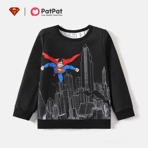 felpa pullover a maniche lunghe super eroe ragazzo superman kids