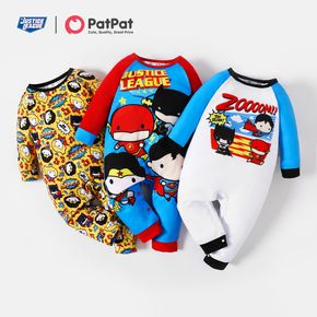 Justice League Baby Boy/Girl Super Heroes Graphic and Allover  Jumpsuit