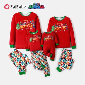 Conjuntos de calças de pijama com máscaras de pj combinando heróis de natal