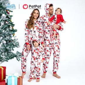 frosty die schneemannfamilie passender weihnachten allover zip-up kapuze onesies pyjama